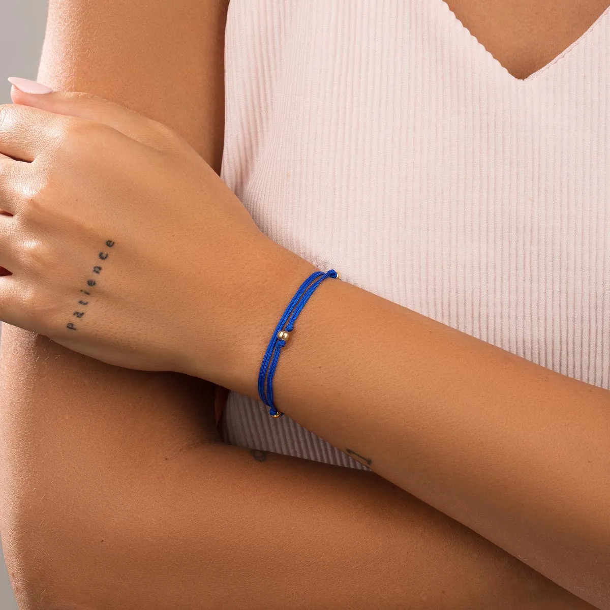 Blue Orb Cord bracelet