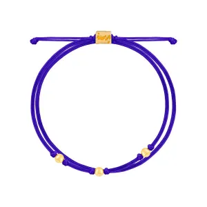 Blue Orb Cord bracelet