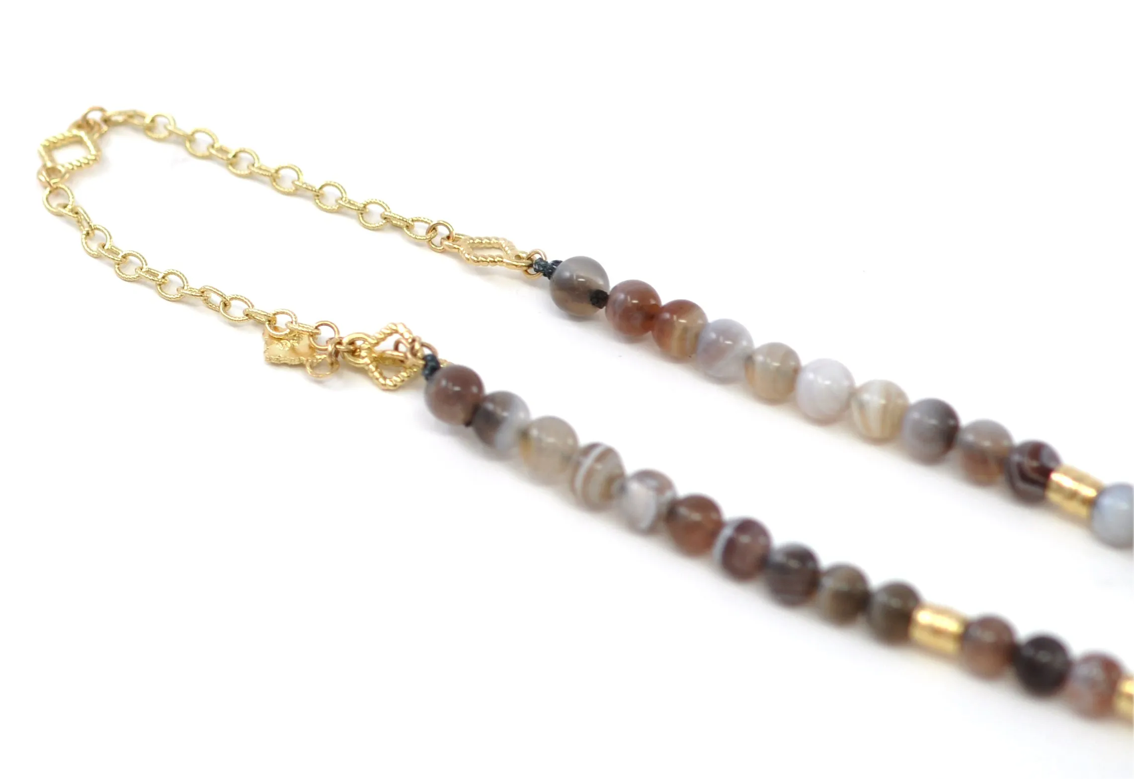 Botswana Agate Beaded Necklace
