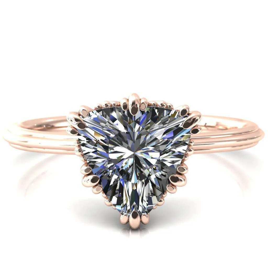 Botticelli  Trillion Moissanite 6-Fancy Prong Engagement Ring