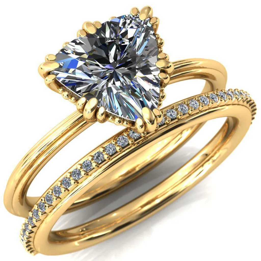 Botticelli  Trillion Moissanite 6-Fancy Prong Engagement Ring