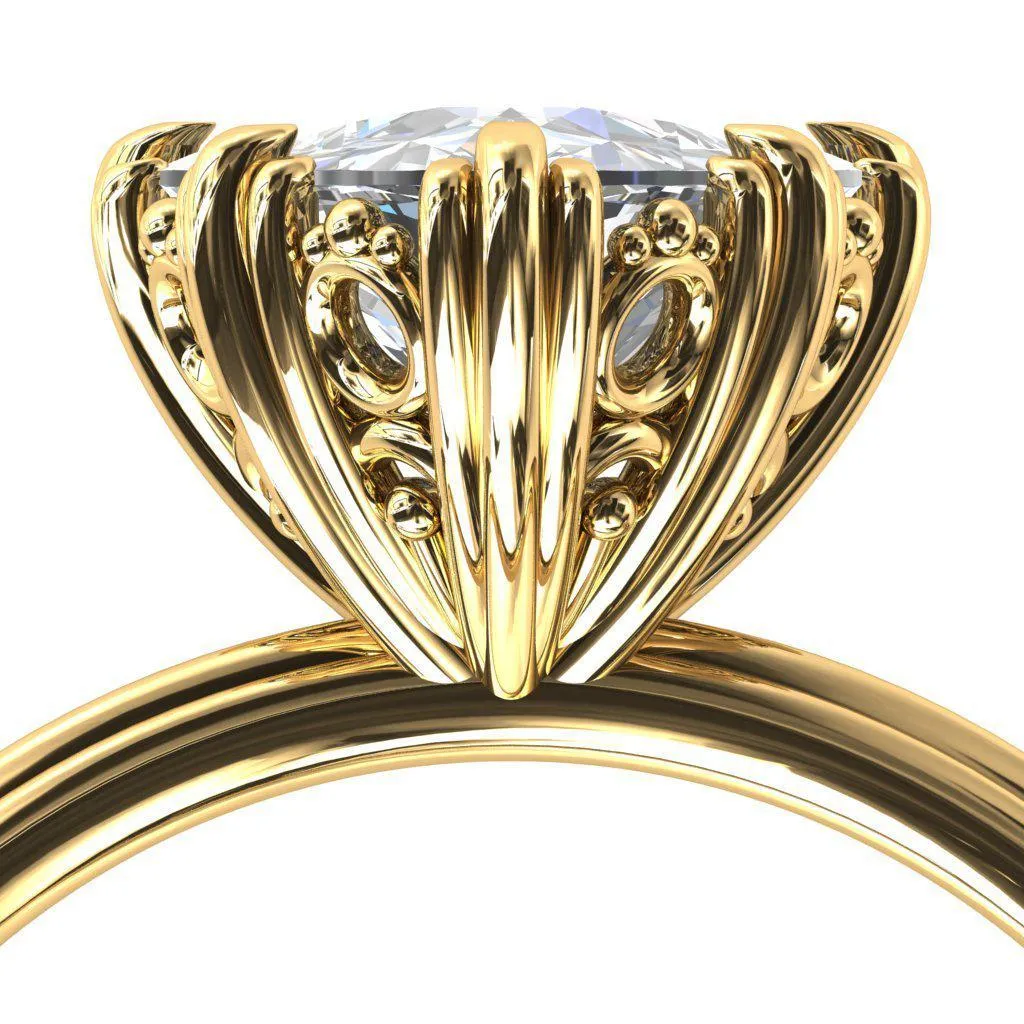 Botticelli  Trillion Moissanite 6-Fancy Prong Engagement Ring