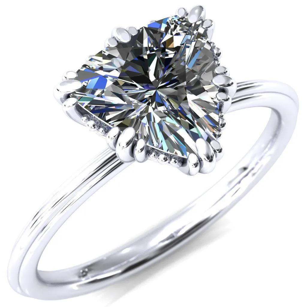 Botticelli  Trillion Moissanite 6-Fancy Prong Engagement Ring
