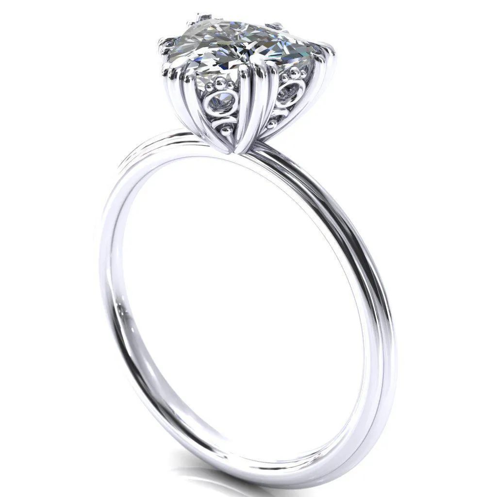 Botticelli  Trillion Moissanite 6-Fancy Prong Engagement Ring
