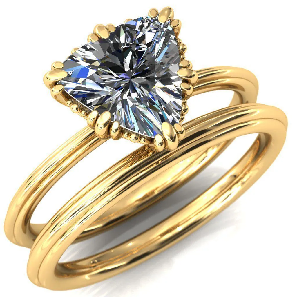 Botticelli  Trillion Moissanite 6-Fancy Prong Engagement Ring