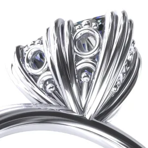 Botticelli  Trillion Moissanite 6-Fancy Prong Engagement Ring