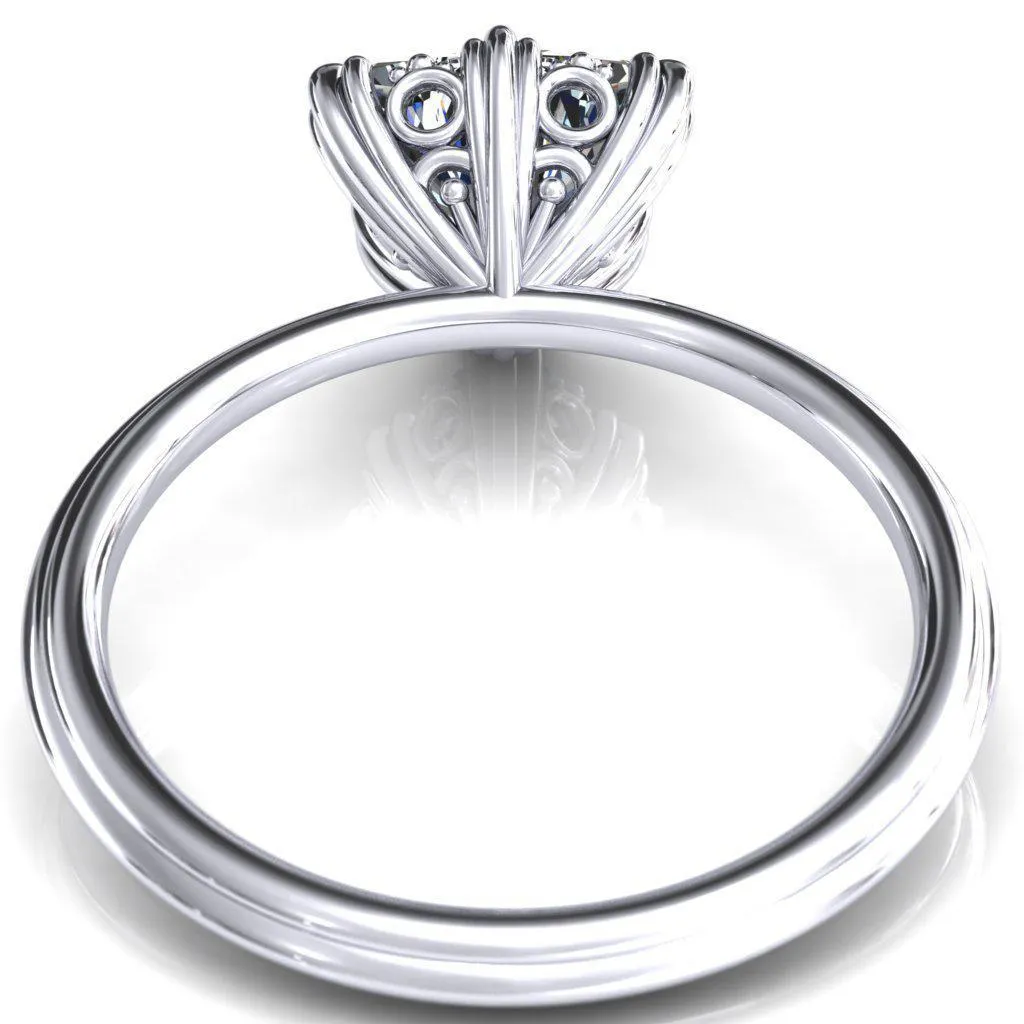 Botticelli  Trillion Moissanite 6-Fancy Prong Engagement Ring