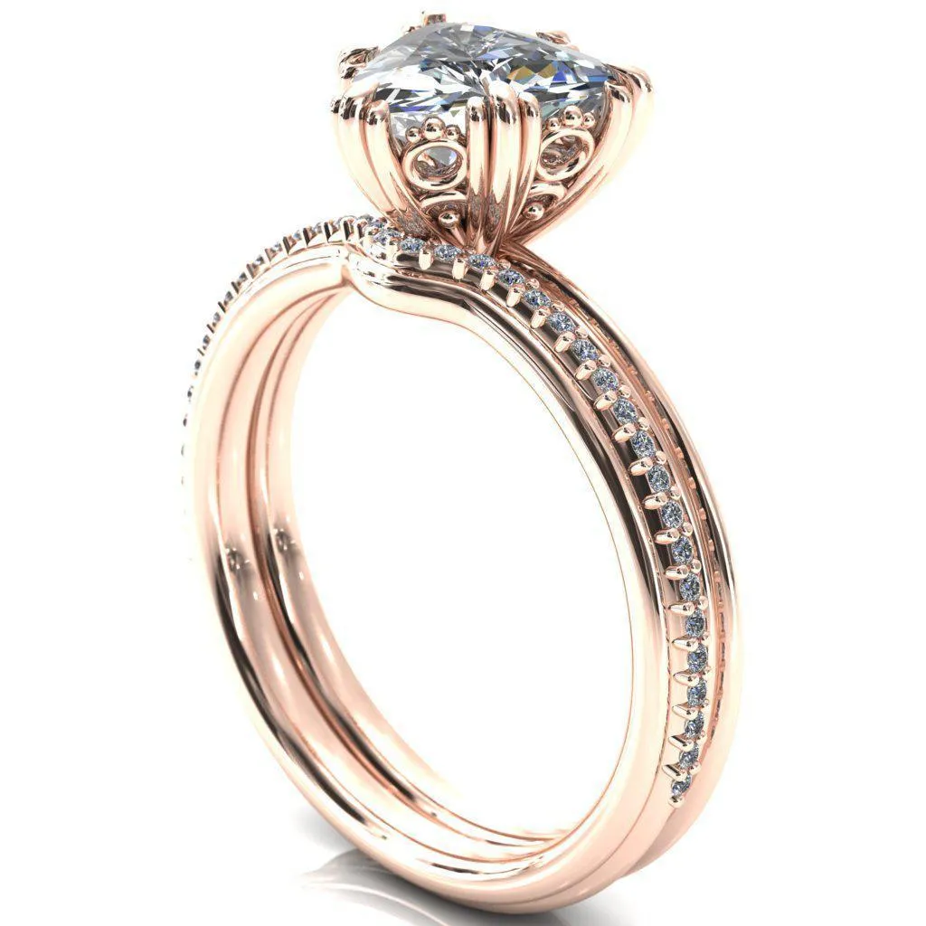 Botticelli  Trillion Moissanite 6-Fancy Prong Engagement Ring