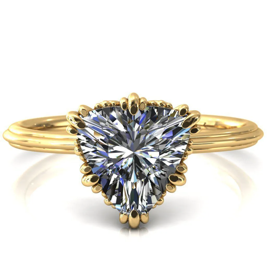 Botticelli  Trillion Moissanite 6-Fancy Prong Engagement Ring