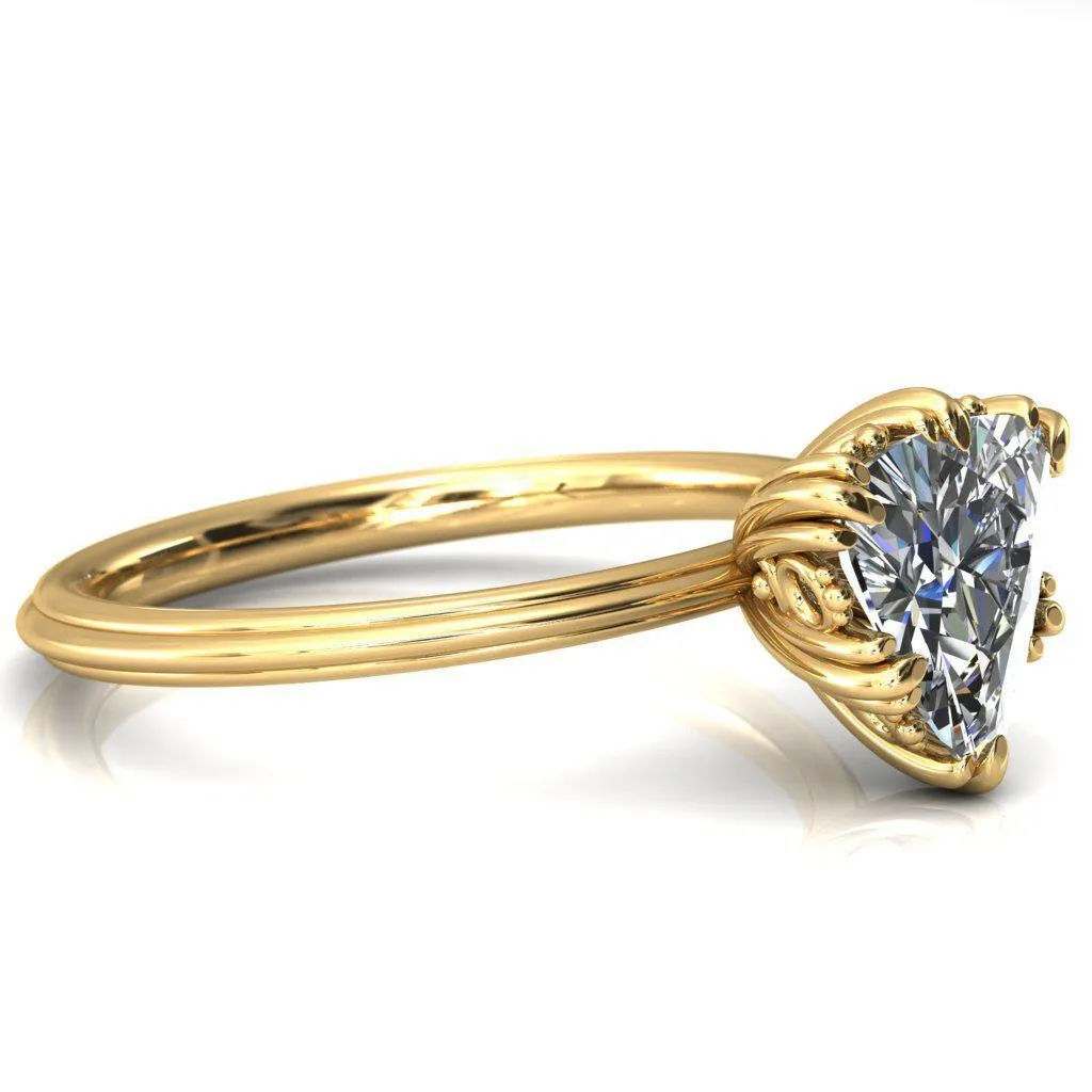 Botticelli  Trillion Moissanite 6-Fancy Prong Engagement Ring