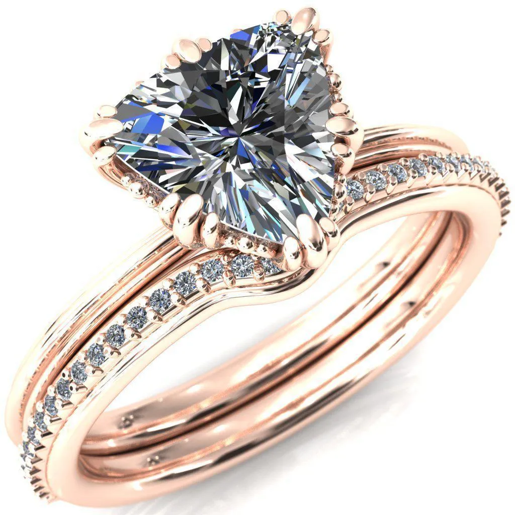 Botticelli  Trillion Moissanite 6-Fancy Prong Engagement Ring