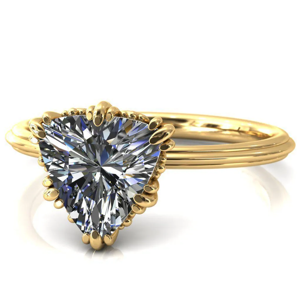 Botticelli  Trillion Moissanite 6-Fancy Prong Engagement Ring