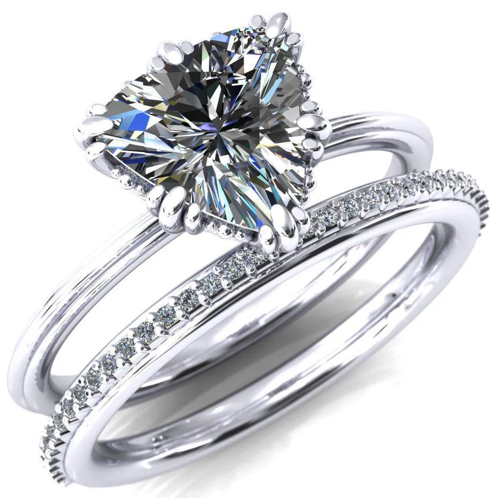 Botticelli  Trillion Moissanite 6-Fancy Prong Engagement Ring