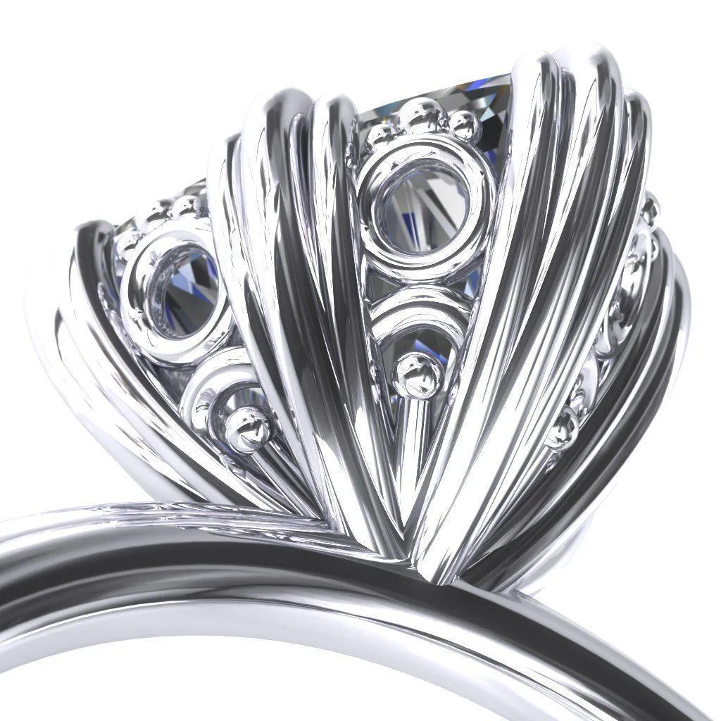 Botticelli  Trillion Moissanite 6-Fancy Prong Engagement Ring