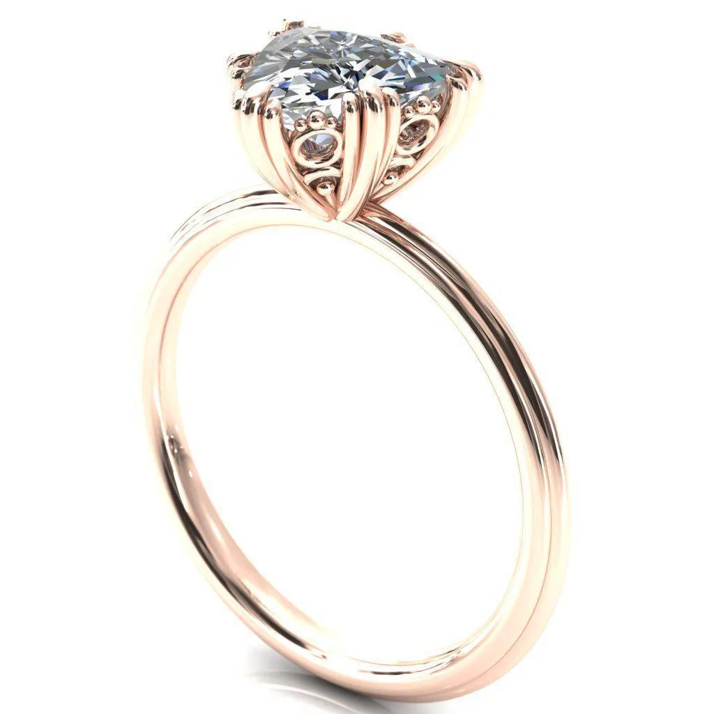 Botticelli  Trillion Moissanite 6-Fancy Prong Engagement Ring