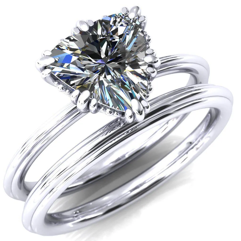 Botticelli  Trillion Moissanite 6-Fancy Prong Engagement Ring