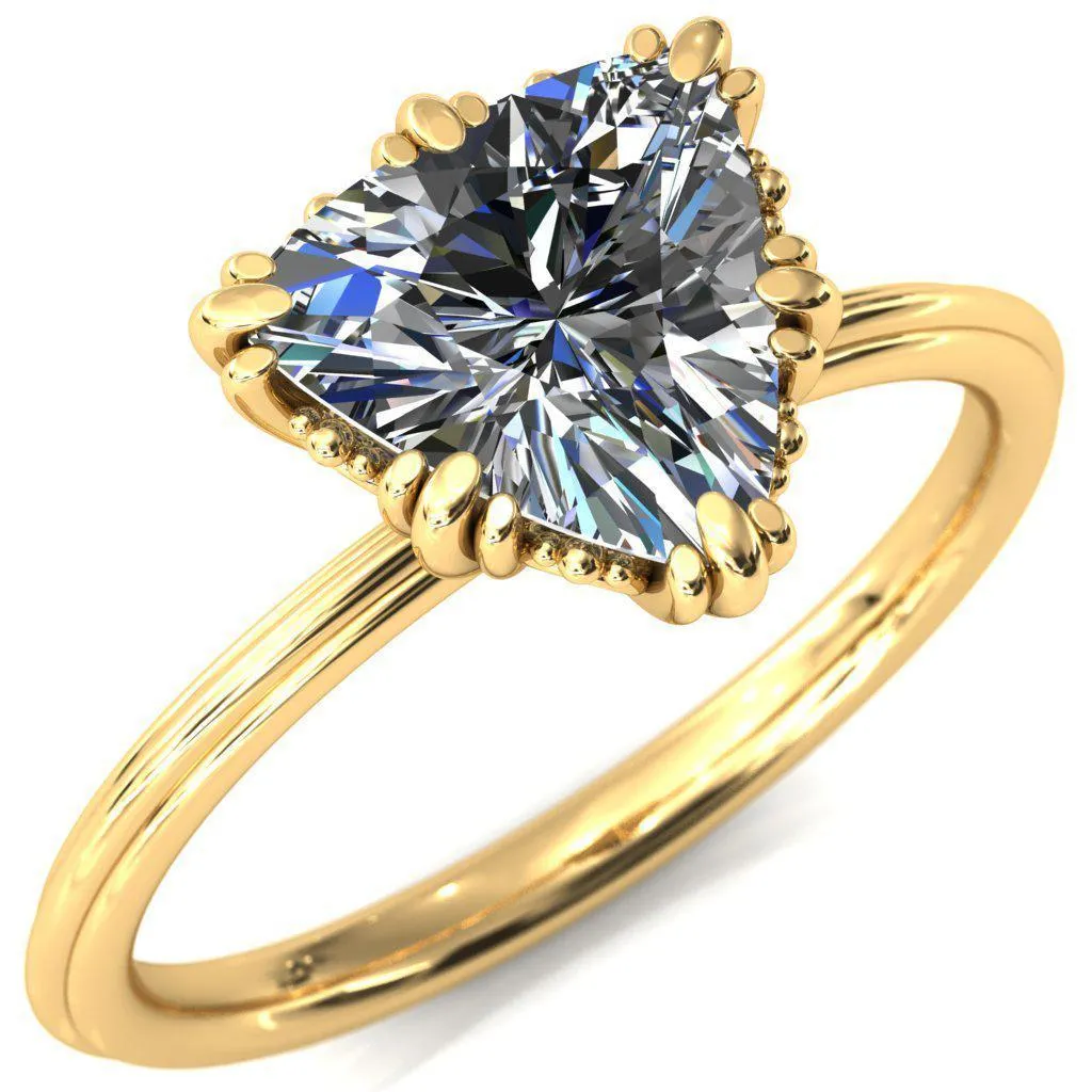 Botticelli  Trillion Moissanite 6-Fancy Prong Engagement Ring
