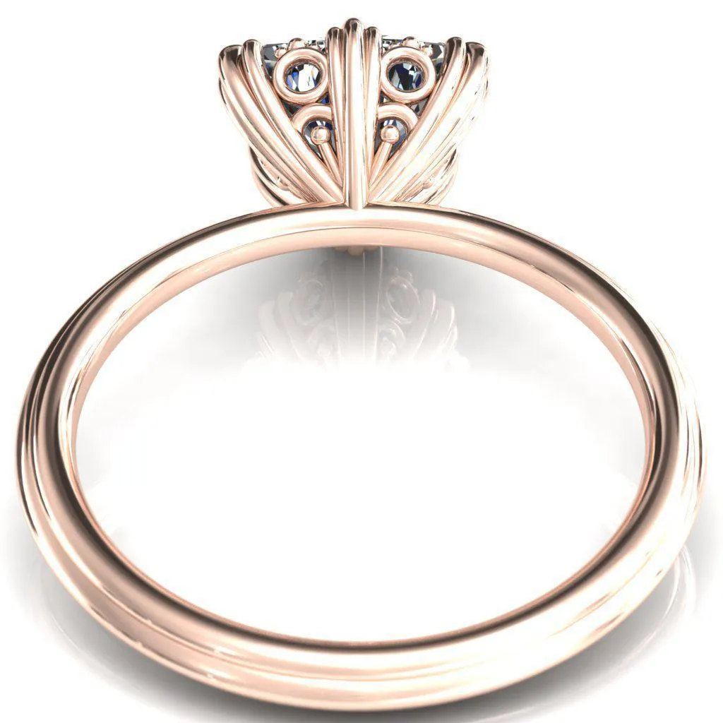 Botticelli  Trillion Moissanite 6-Fancy Prong Engagement Ring