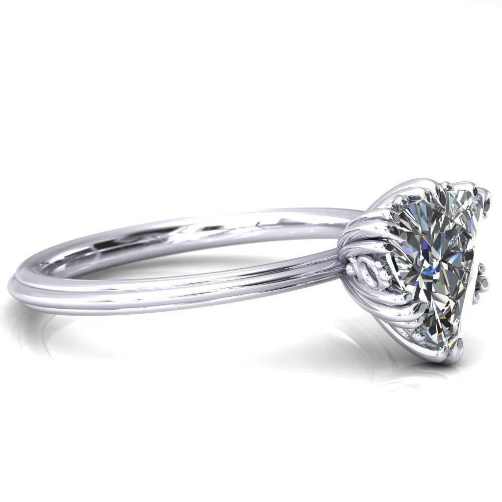 Botticelli  Trillion Moissanite 6-Fancy Prong Engagement Ring