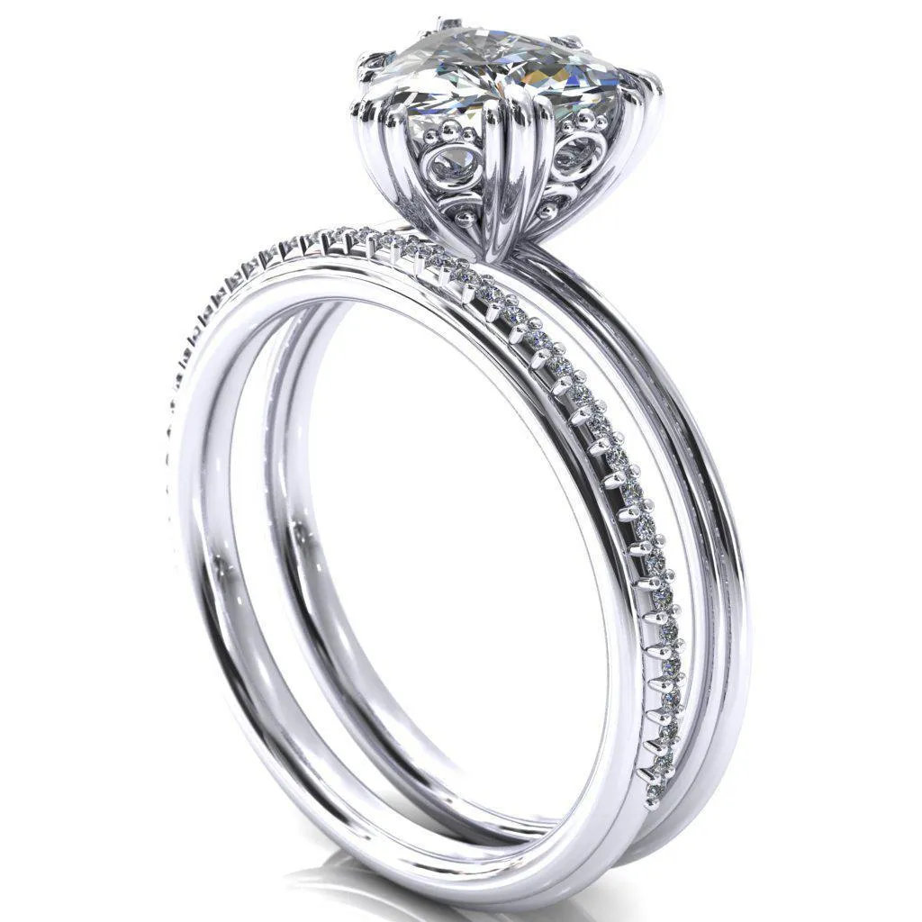 Botticelli  Trillion Moissanite 6-Fancy Prong Engagement Ring
