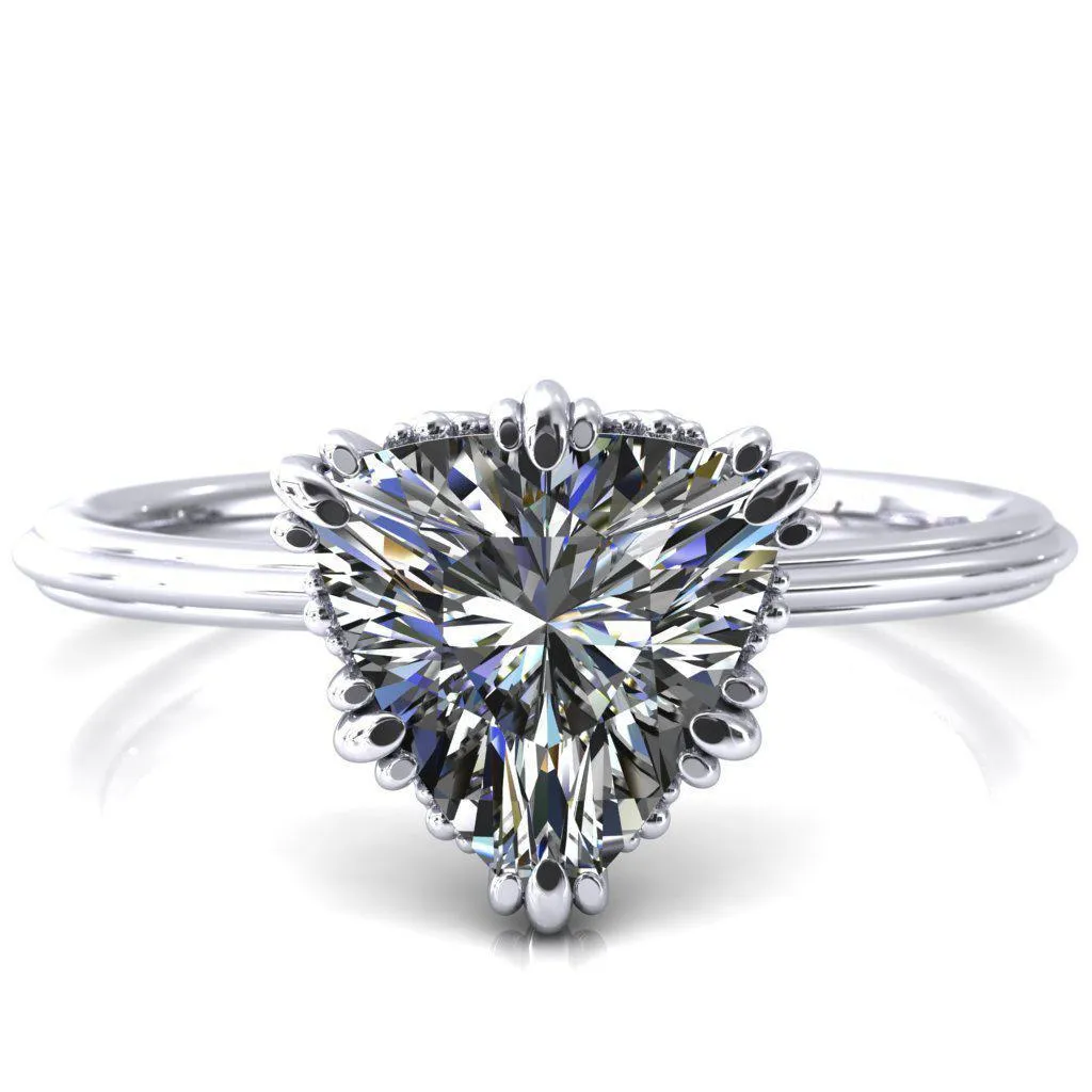 Botticelli  Trillion Moissanite 6-Fancy Prong Engagement Ring