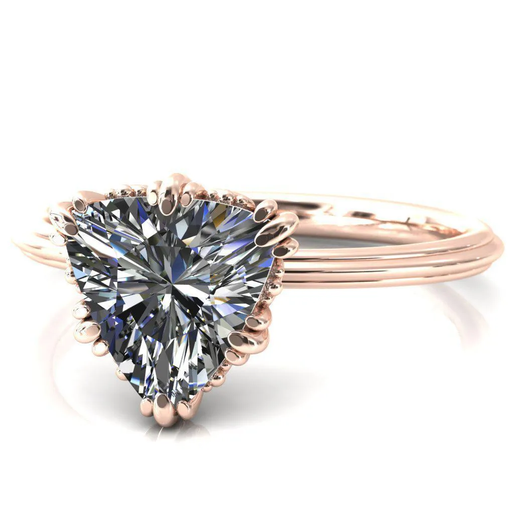 Botticelli  Trillion Moissanite 6-Fancy Prong Engagement Ring