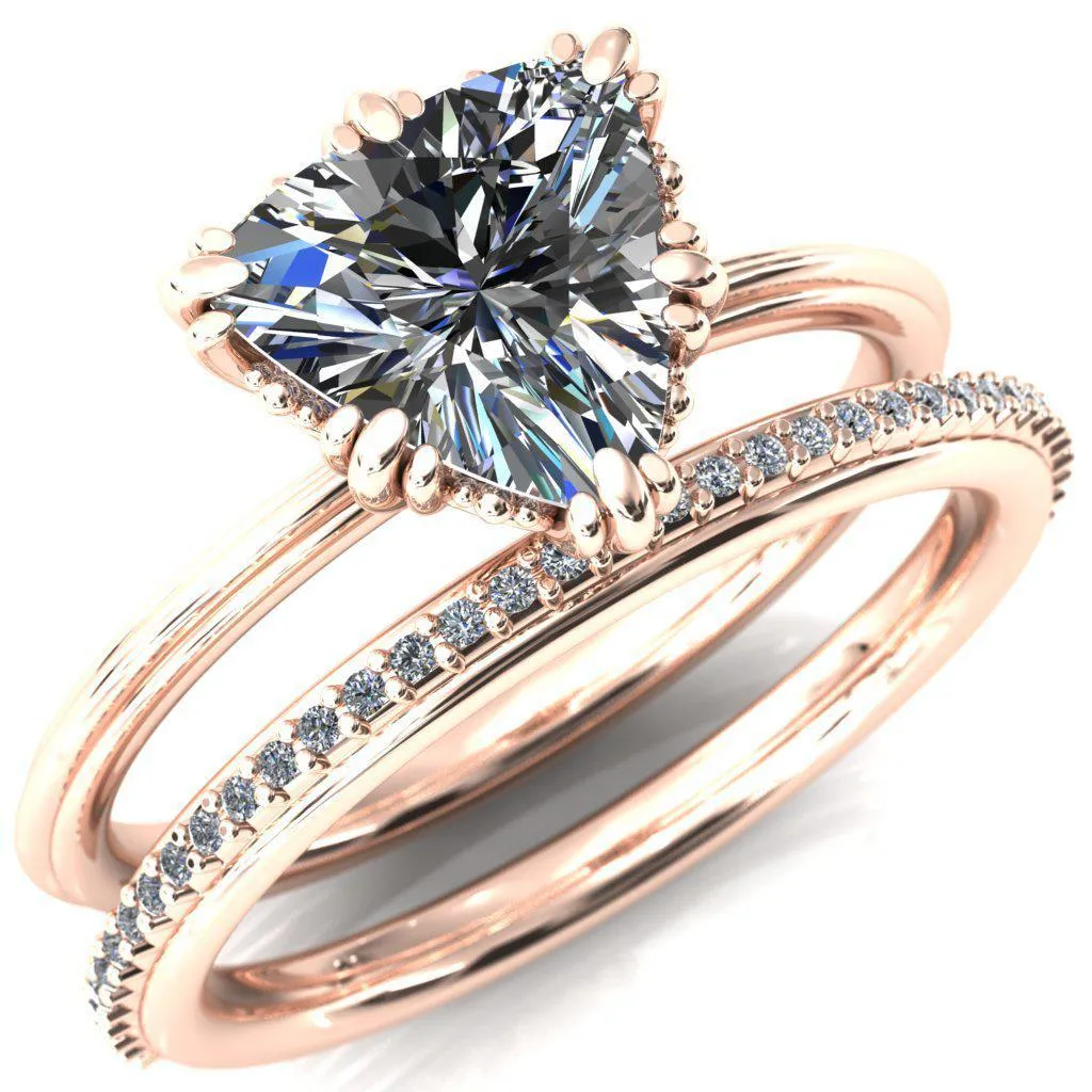 Botticelli  Trillion Moissanite 6-Fancy Prong Engagement Ring