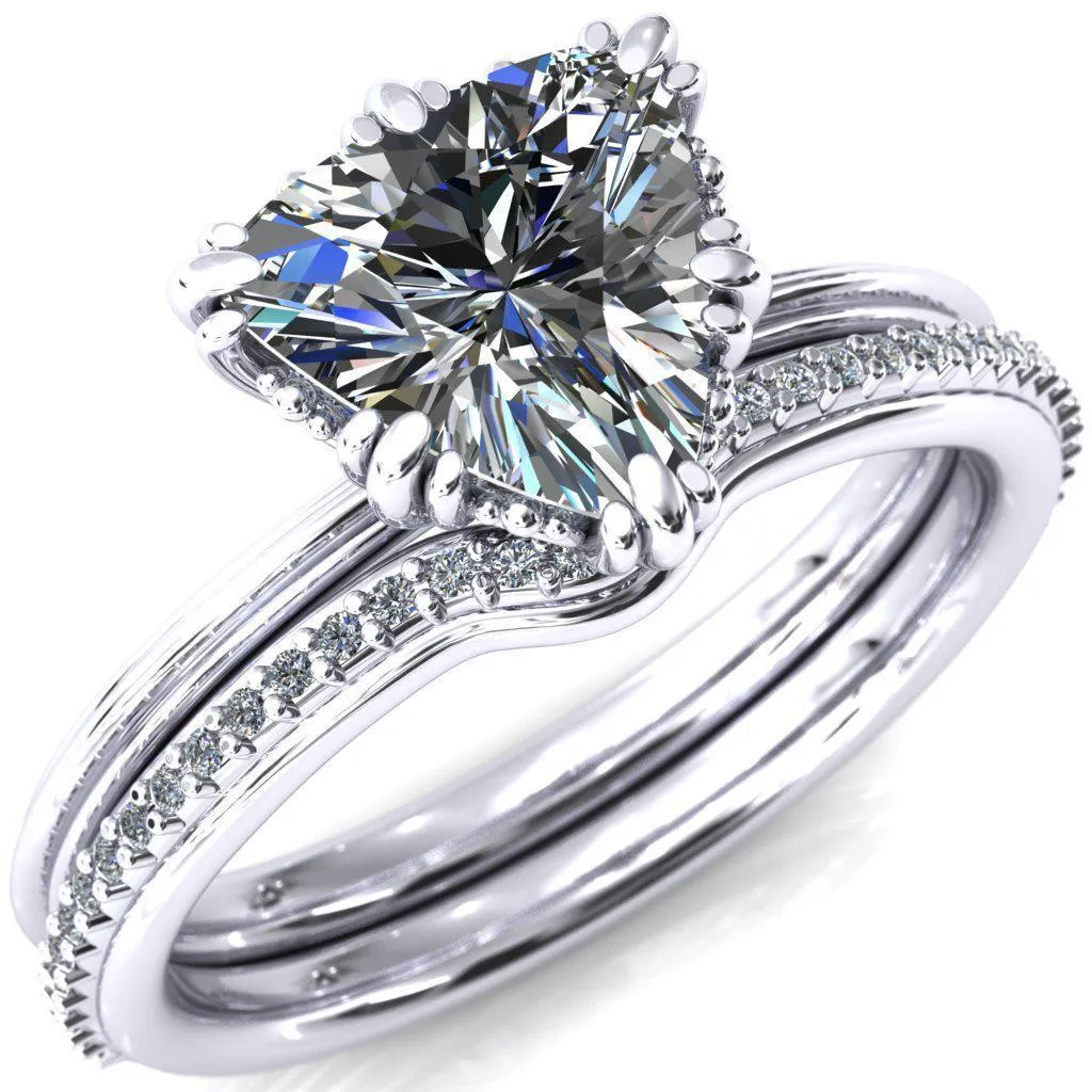 Botticelli  Trillion Moissanite 6-Fancy Prong Engagement Ring