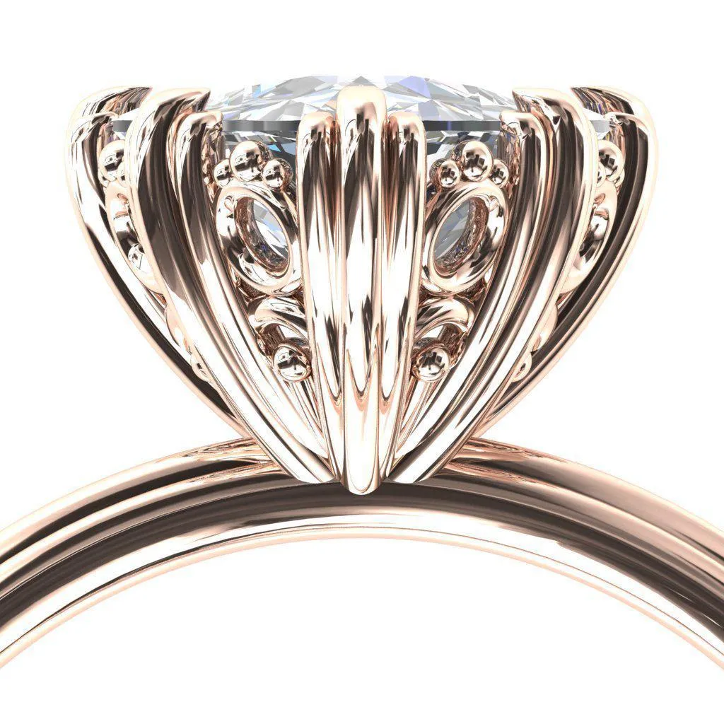 Botticelli  Trillion Moissanite 6-Fancy Prong Engagement Ring