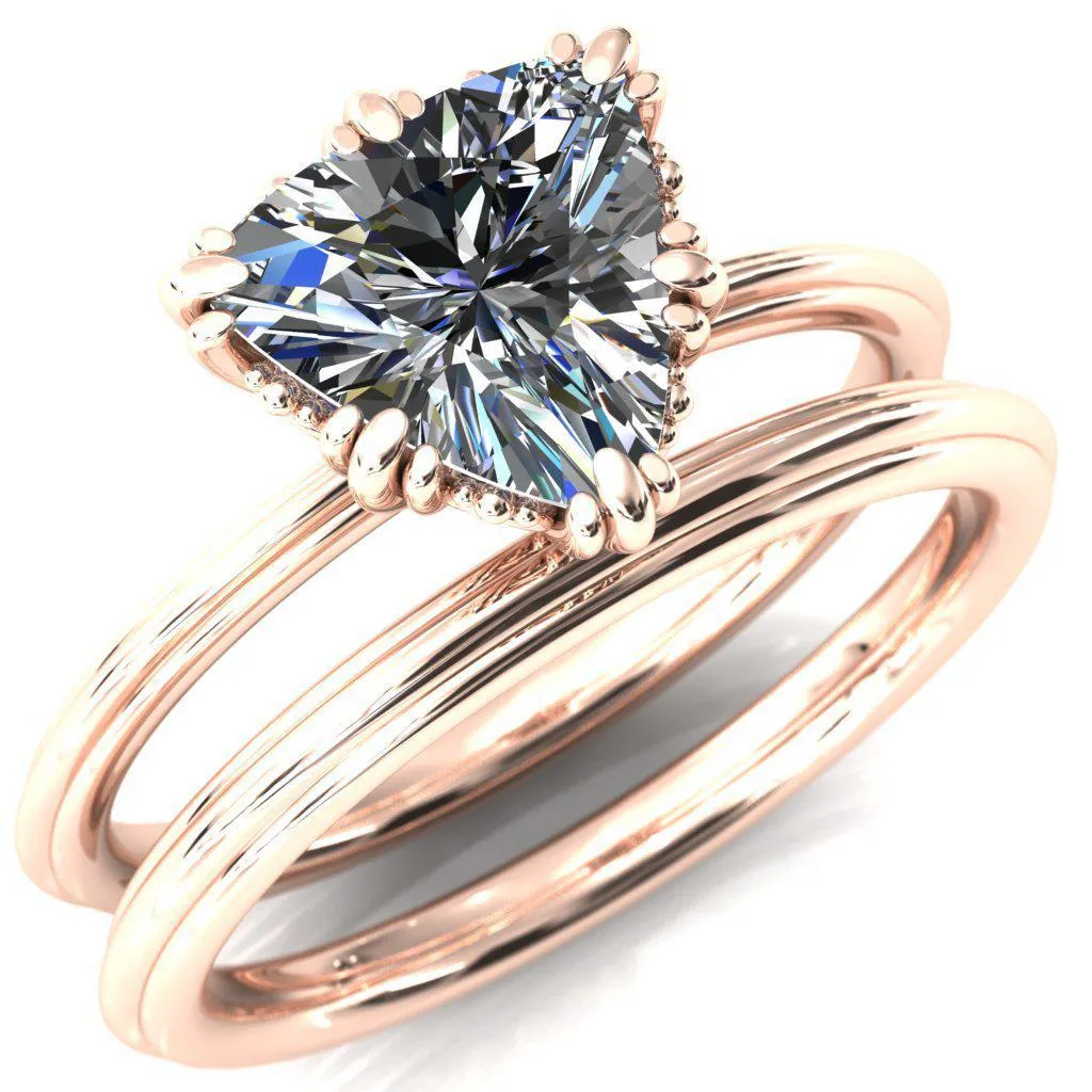 Botticelli  Trillion Moissanite 6-Fancy Prong Engagement Ring