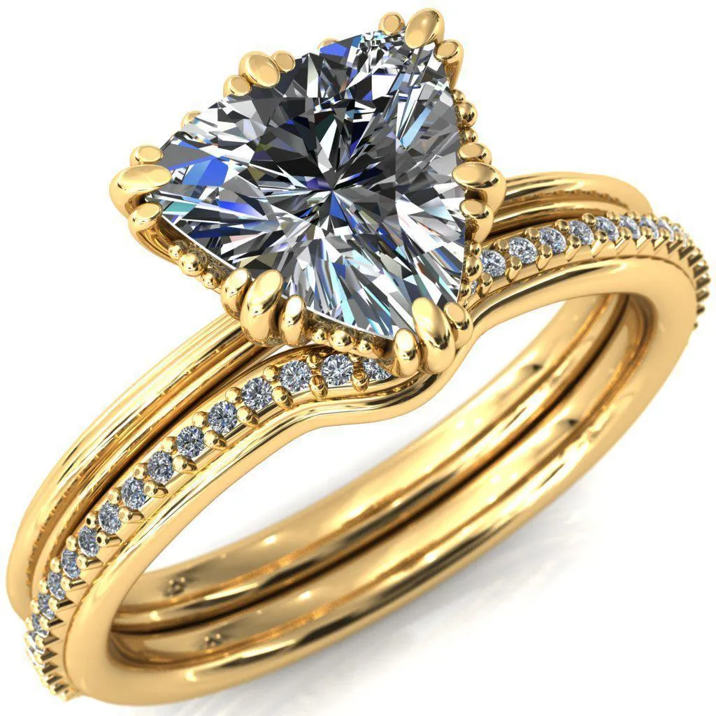 Botticelli  Trillion Moissanite 6-Fancy Prong Engagement Ring