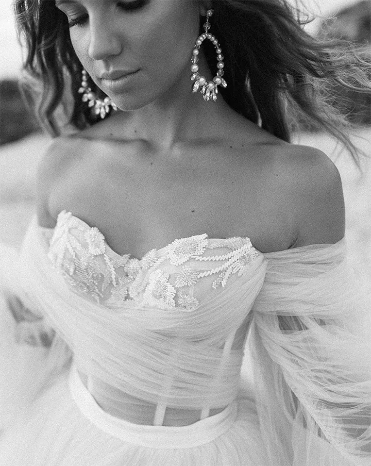Bridal earrings - Bohemian hoop - Amaani by Kezani
