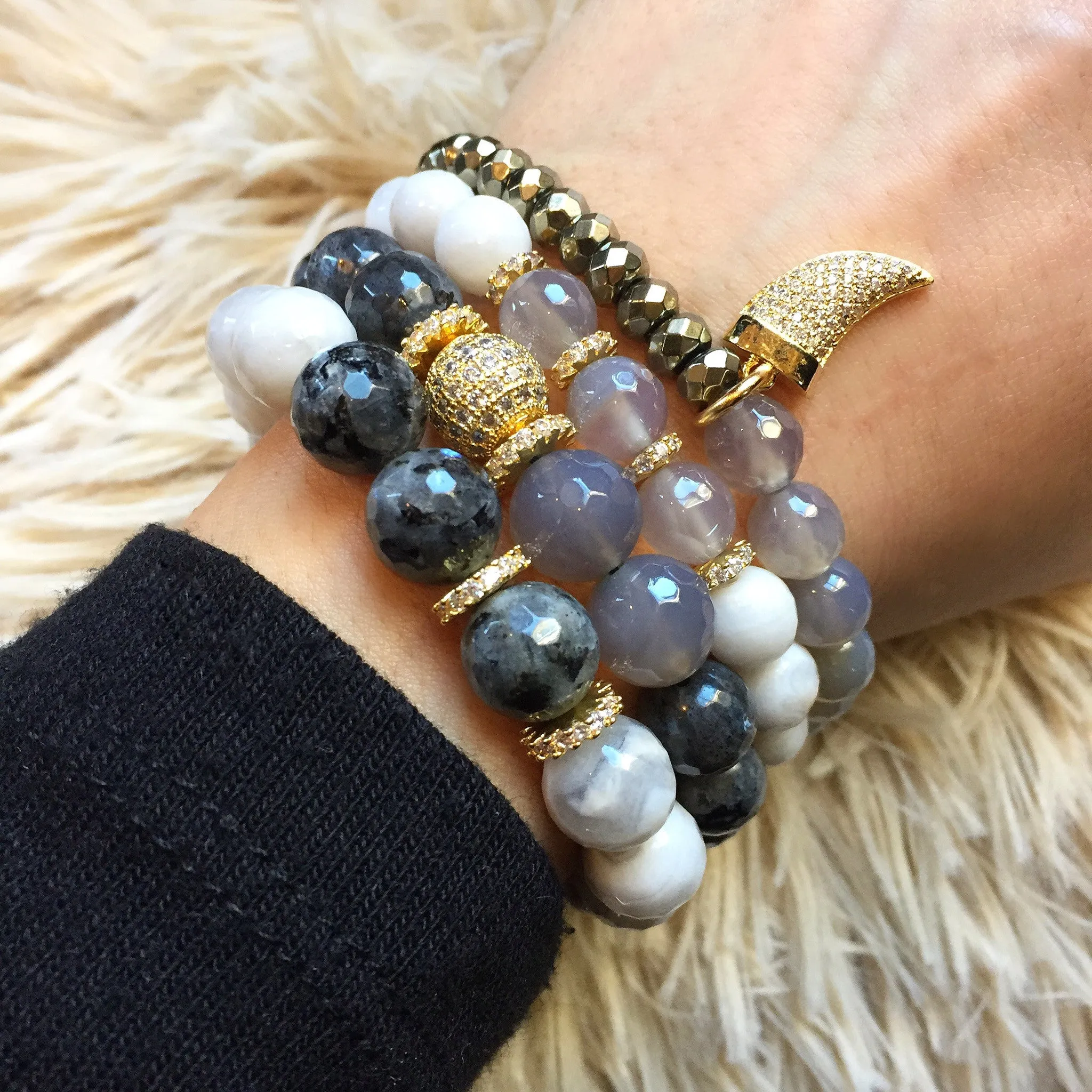 BRIDGETTE gray agate