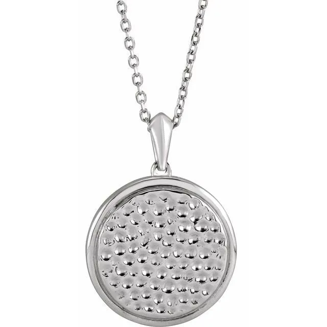 Brie Beaded Disc Pendant