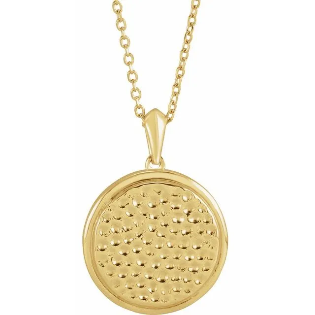 Brie Beaded Disc Pendant