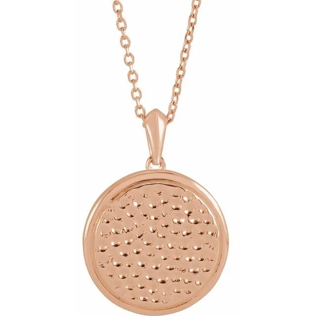 Brie Beaded Disc Pendant
