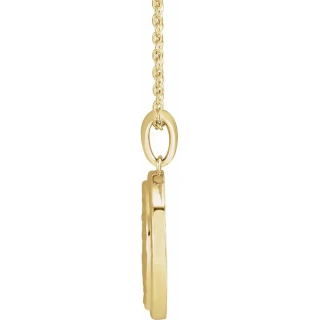 Brie Beaded Disc Pendant
