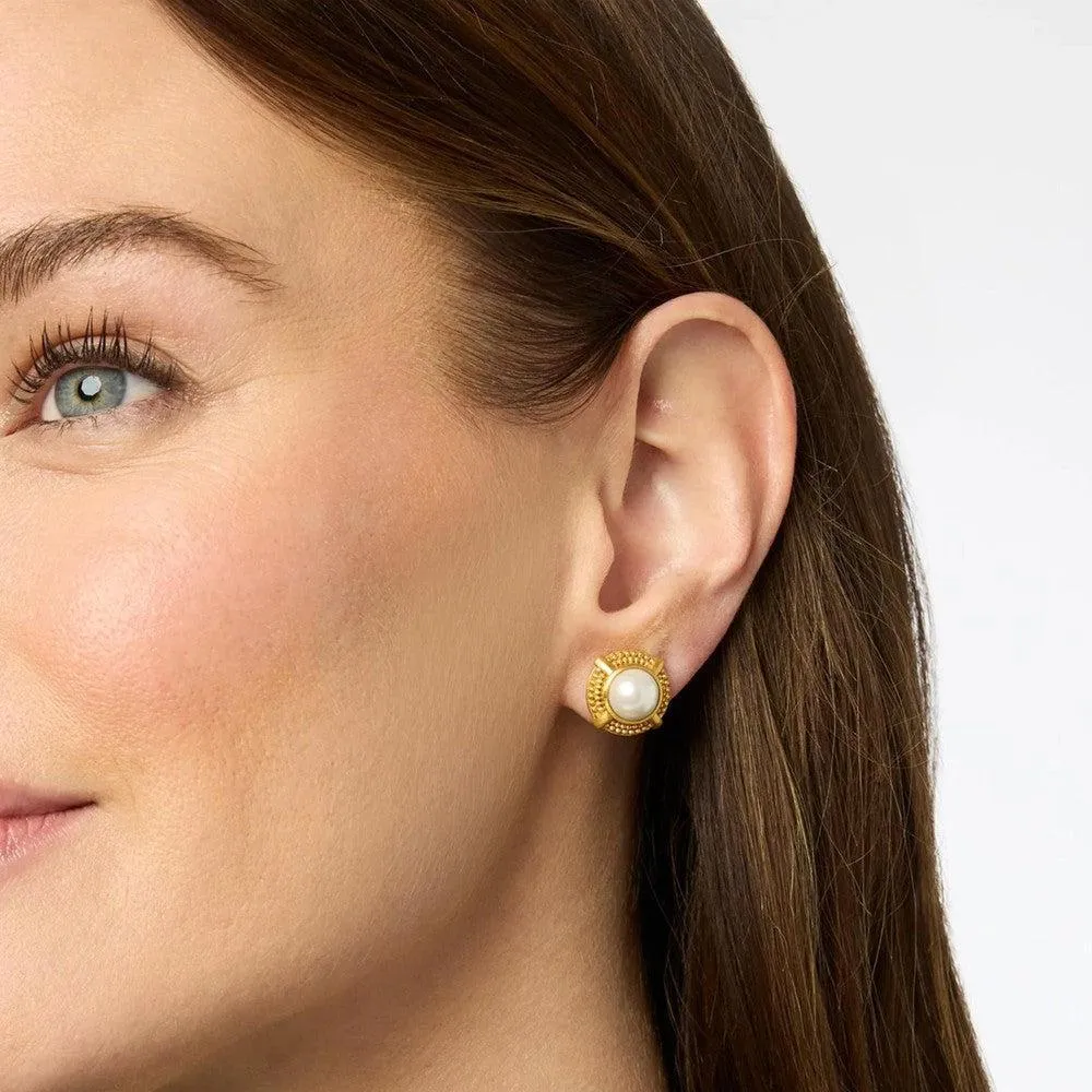 Cabochon Stud Earrings