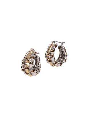 Canias Collection Three Row Hoop Earrings