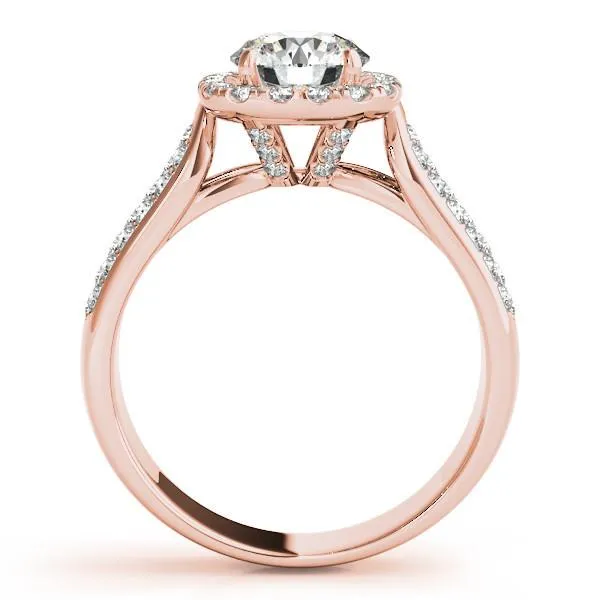 Carrie Round Center Stone Halo Engagement Ring