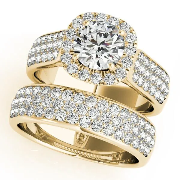 Carrie Round Center Stone Halo Engagement Ring
