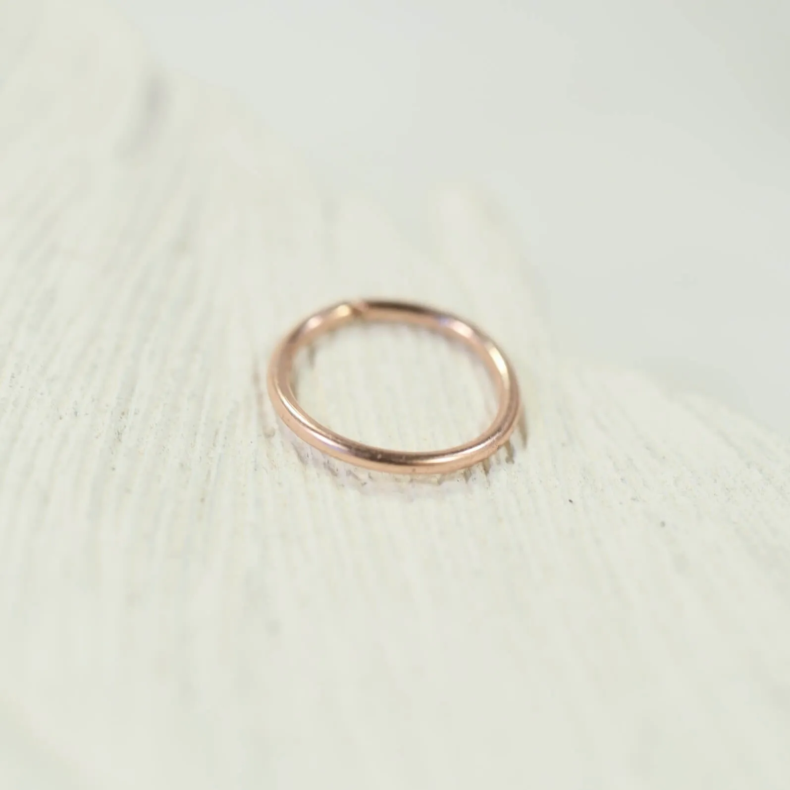 Cartilage Hoop Earring Plain Endless - SINGLE Choose Your Diameter, Gauge, Metal
