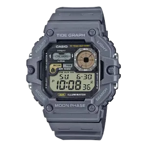 Casio Grey Resin Strap Black Dial Quartz Watch for Gents - WS-1700H-8AVDF