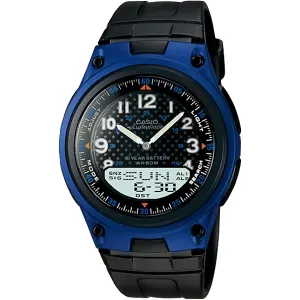 Casio Illuminator Black Silicone Strap Strap Grey Dial Quartz Watch for Gents - AW-80-2BVDF