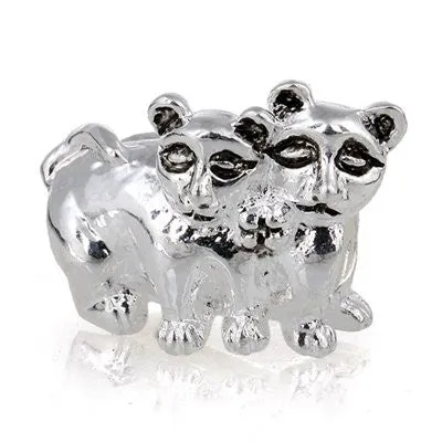 Cats Charm European Bead Compatible for Most European Snake Chain Bracelet