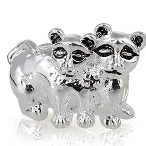 Cats Charm European Bead Compatible for Most European Snake Chain Bracelet