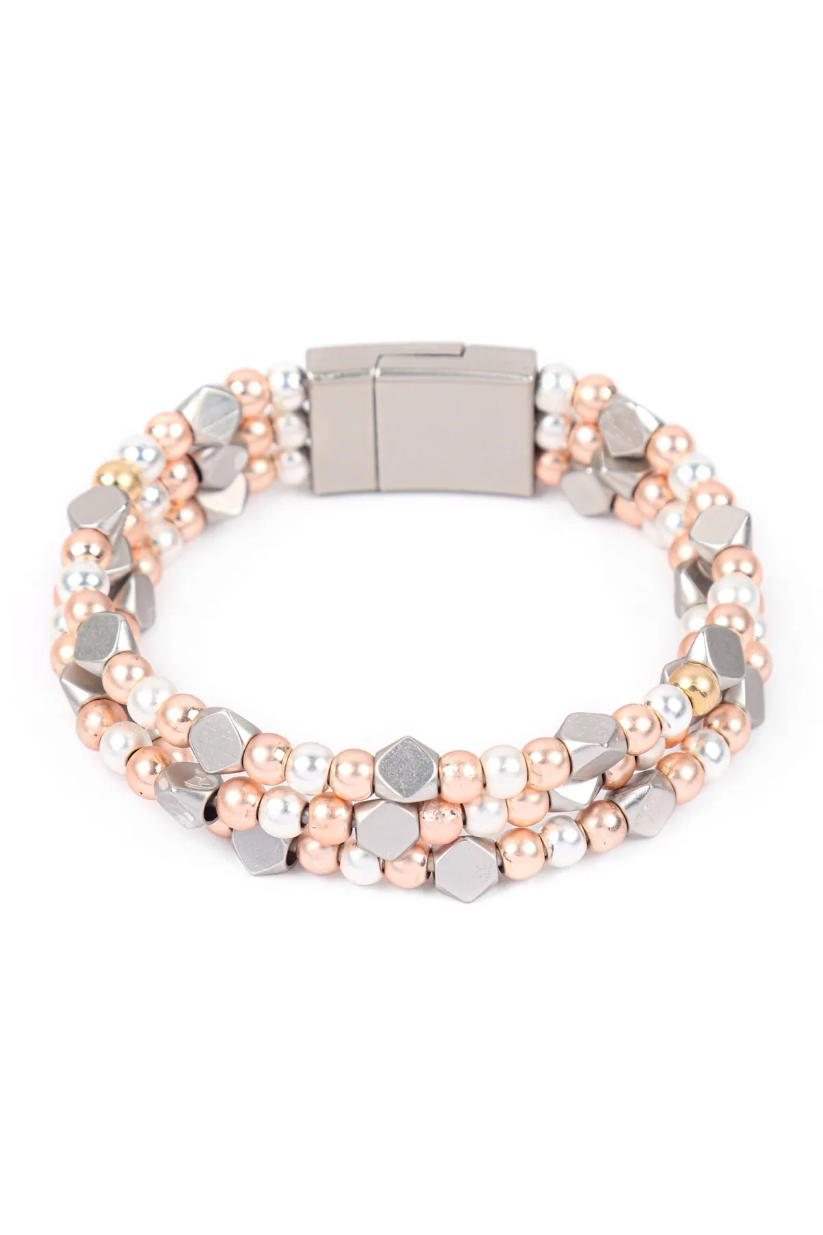 CCB EDGY BEAD CHARM MAGNETIC LOCK BRACELET