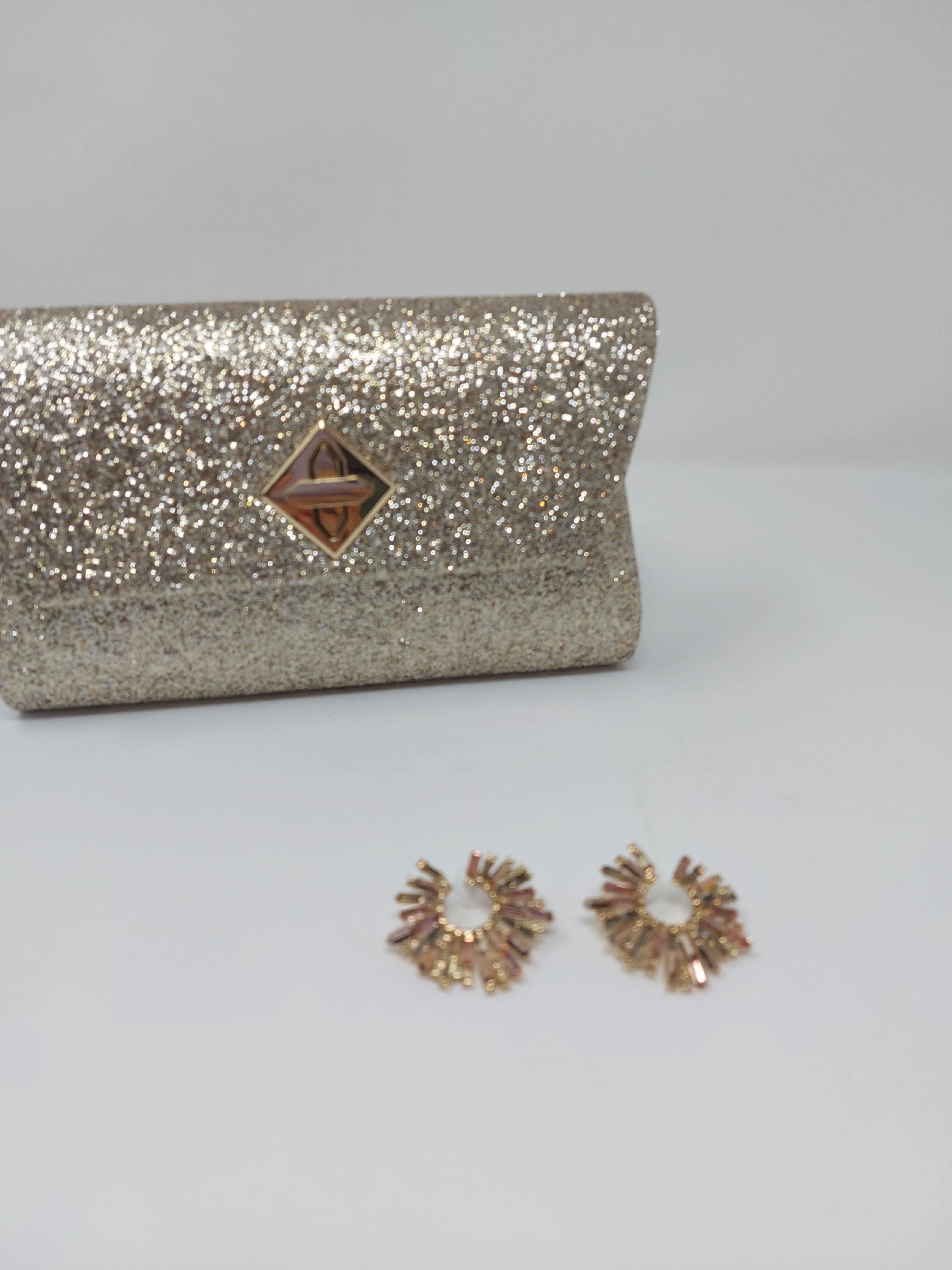 'Celeste' Rose Gold Crystal Earrings