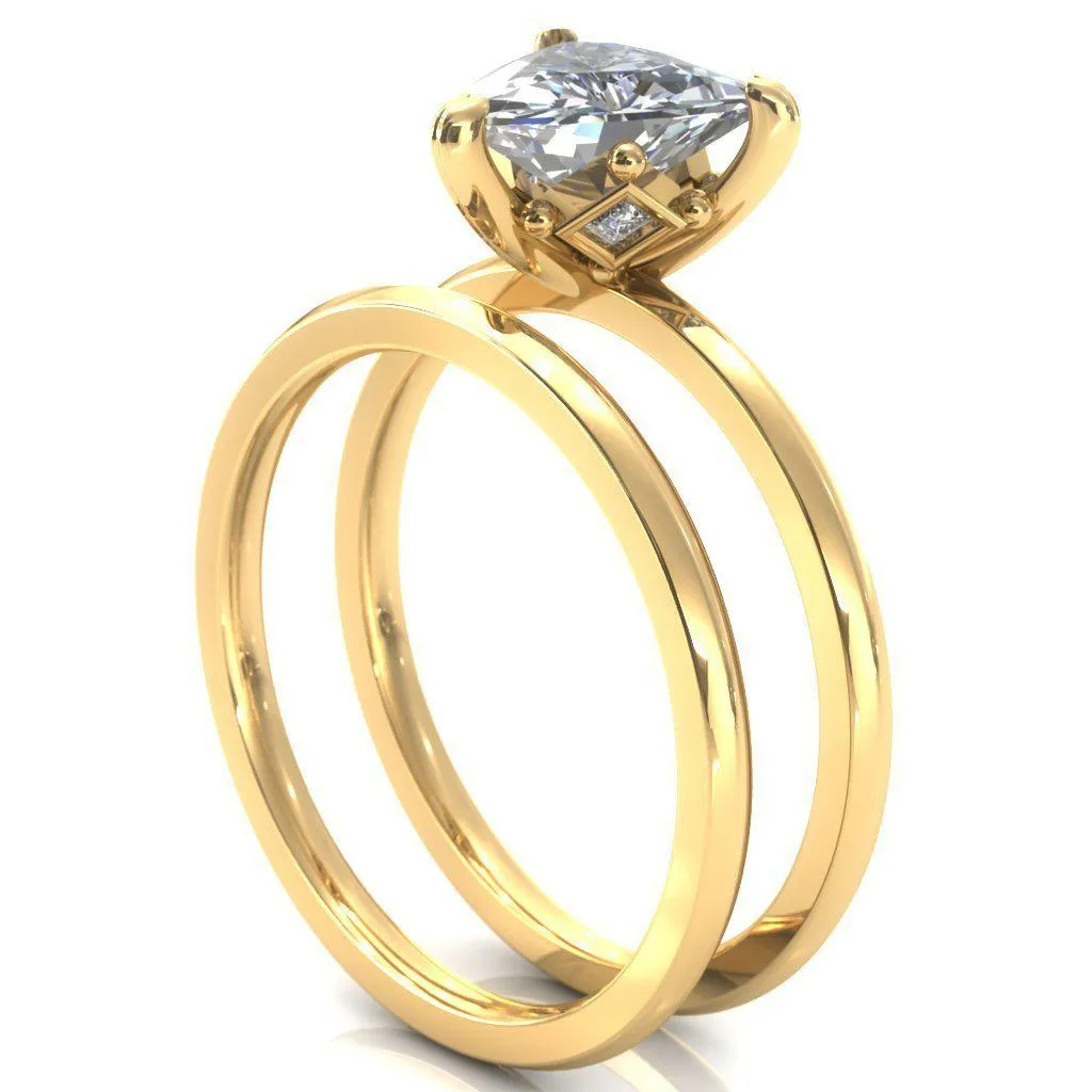 Celina Trillion Moissanite 3 Prong Engagement Ring