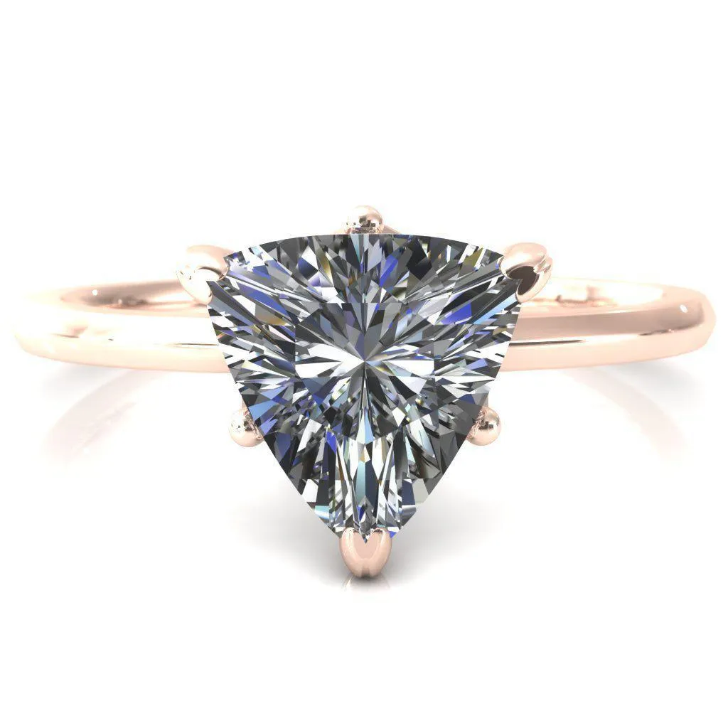 Celina Trillion Moissanite 3 Prong Engagement Ring